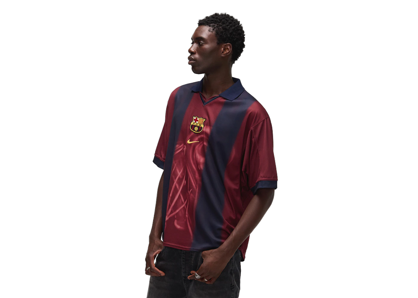 Travis Scott x Nike x FC Barcelona Retro 2000/01 Home Skeleton Jersey Multicolor