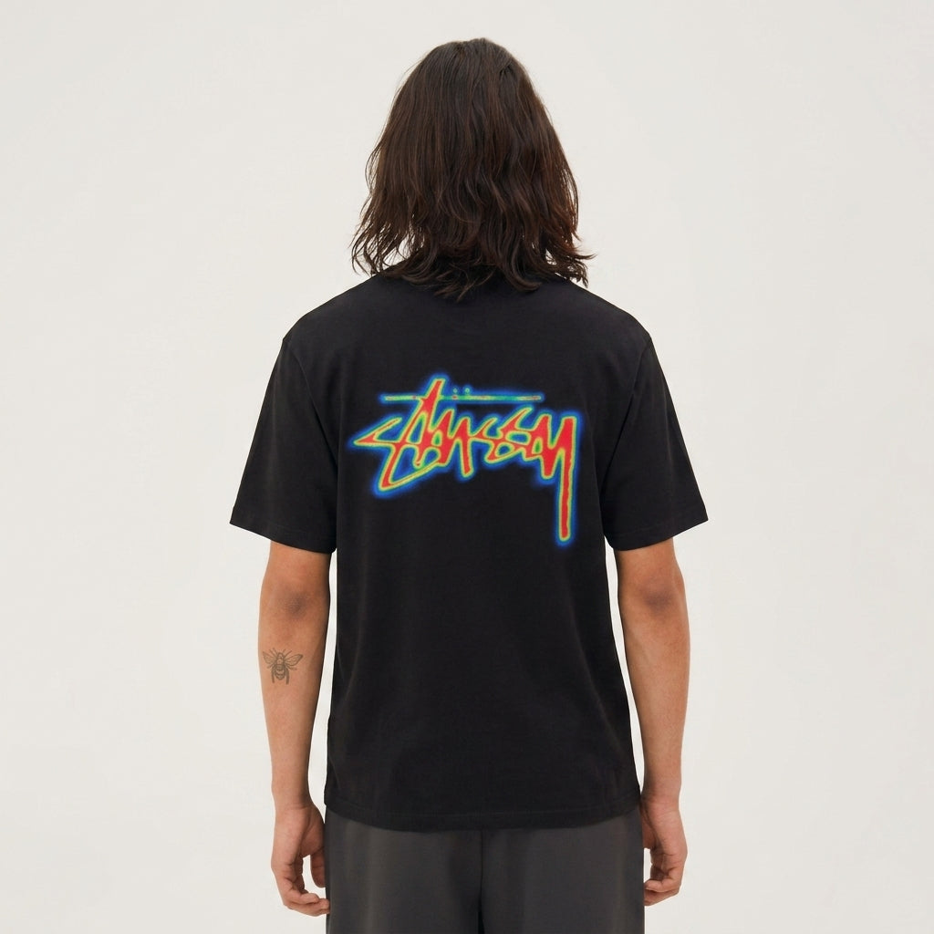 Stussy Thermal Stock T-Shirt Black