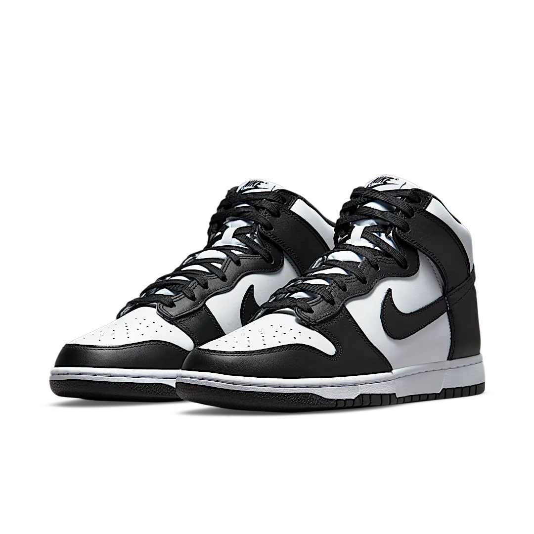 Nike Dunk High Panda Black White (2021/2024), White/Black-Total Orange (DD1399-105 / DD1869-103)