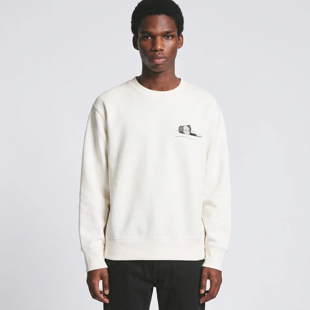 KAWS x Uniqlo Youth Longsleeve Sweatshirt Off White