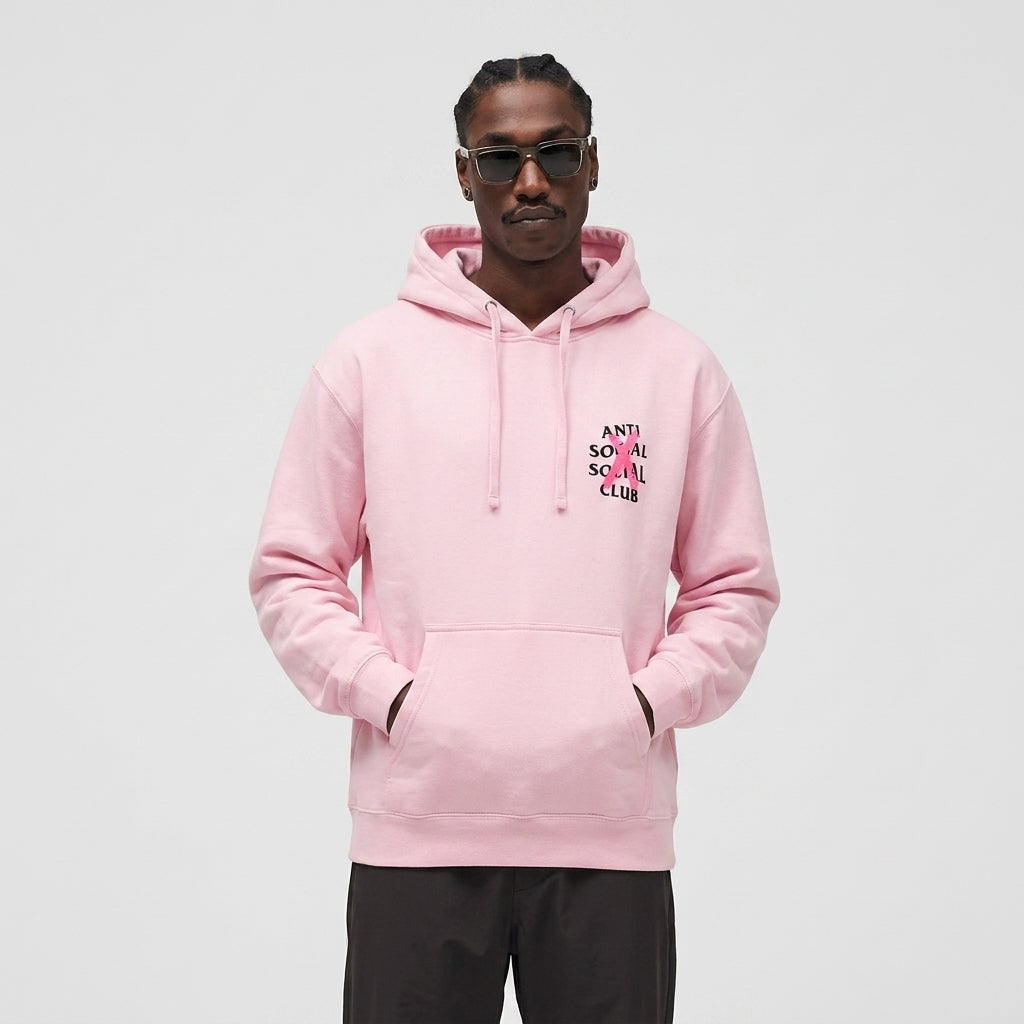 Anti Social Social Club Cancelled Hoodie Pink