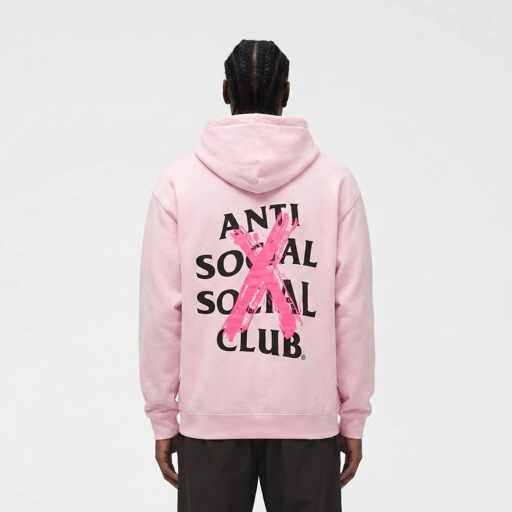 Anti Social Social Club Cancelled Hoodie Pink