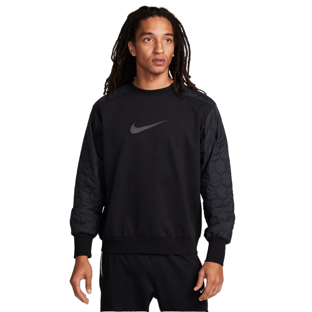 Nike Standard Issue Men's Basketball Crew-Neck Sweatshirt Black/Anthracite - Sneak