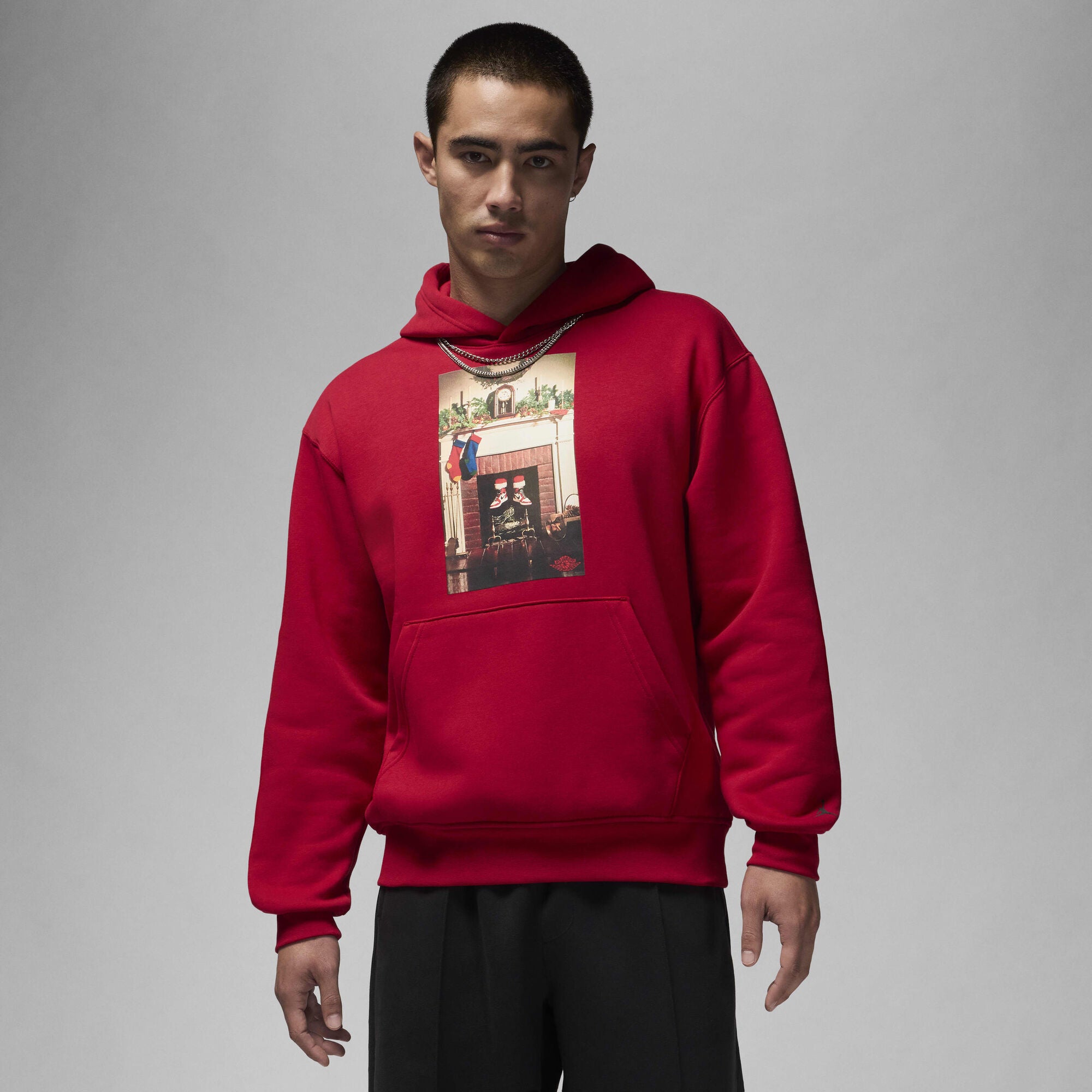 Air Jordan Jumpman 'Chimney' Fleece Pullover Hoodie Gym Red/Black - Sneak