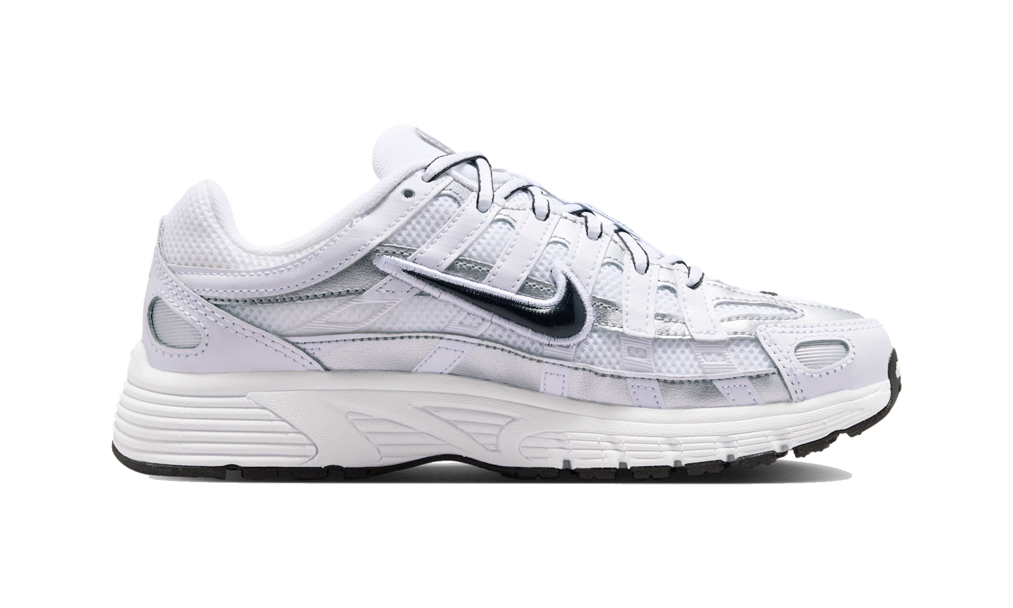 Nike P-6000 White/Metallic Silver/Black