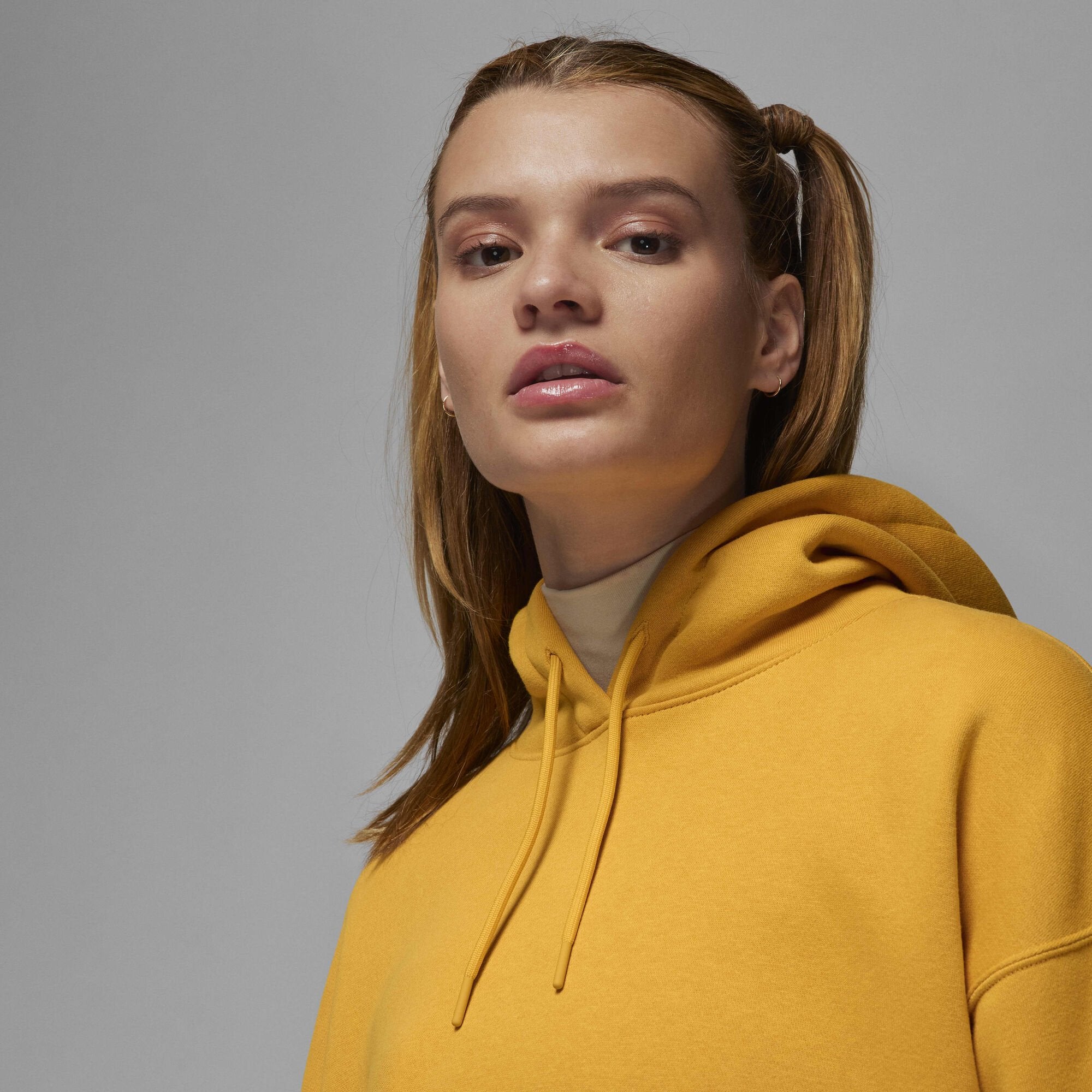 Air Jordan Brooklyn Fleece Pullover Hoodie Yellow Ochre/Dusty Peach