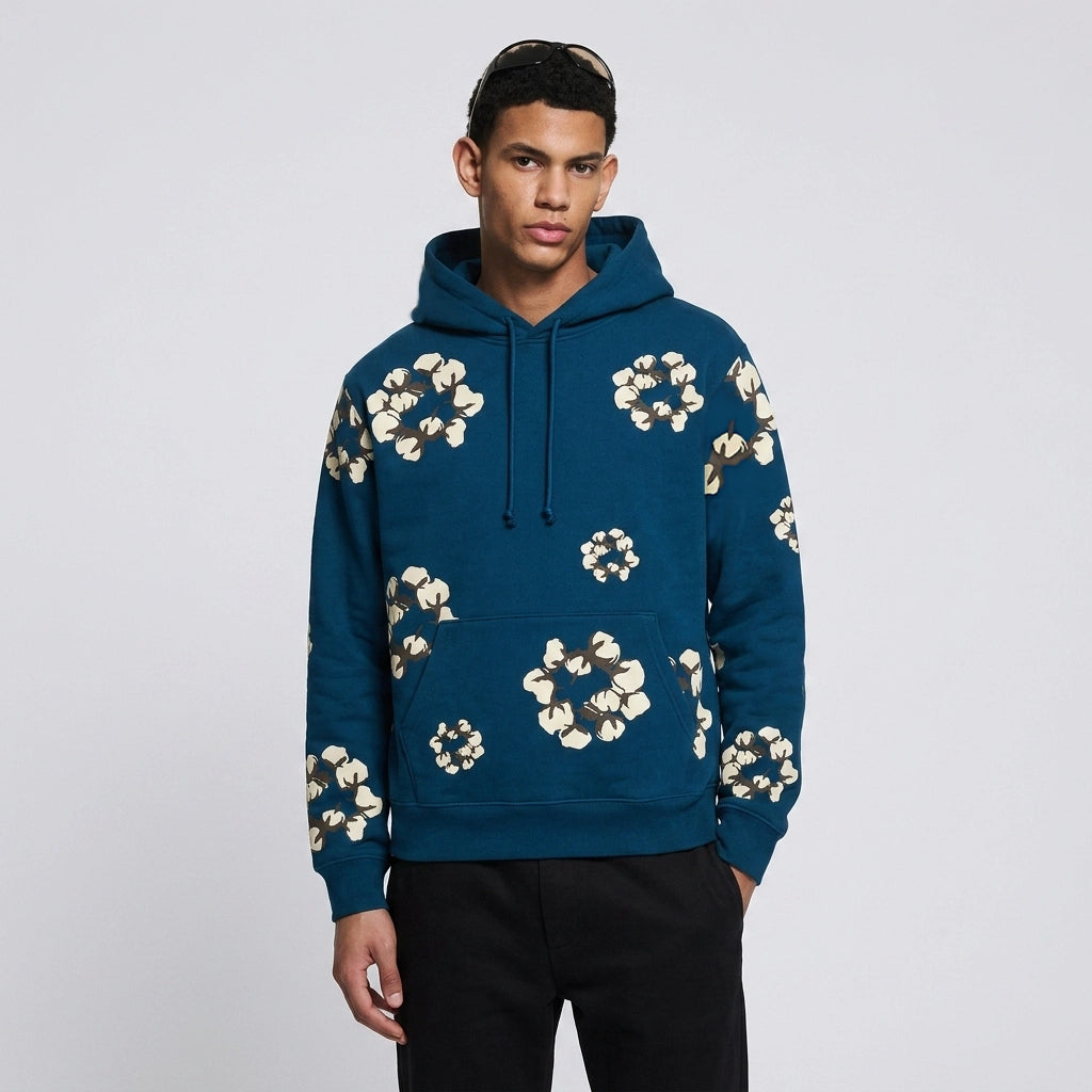 Denim Tears x Cactus Plant Flea Market Cactus Tears Wreath Hoodie Navy