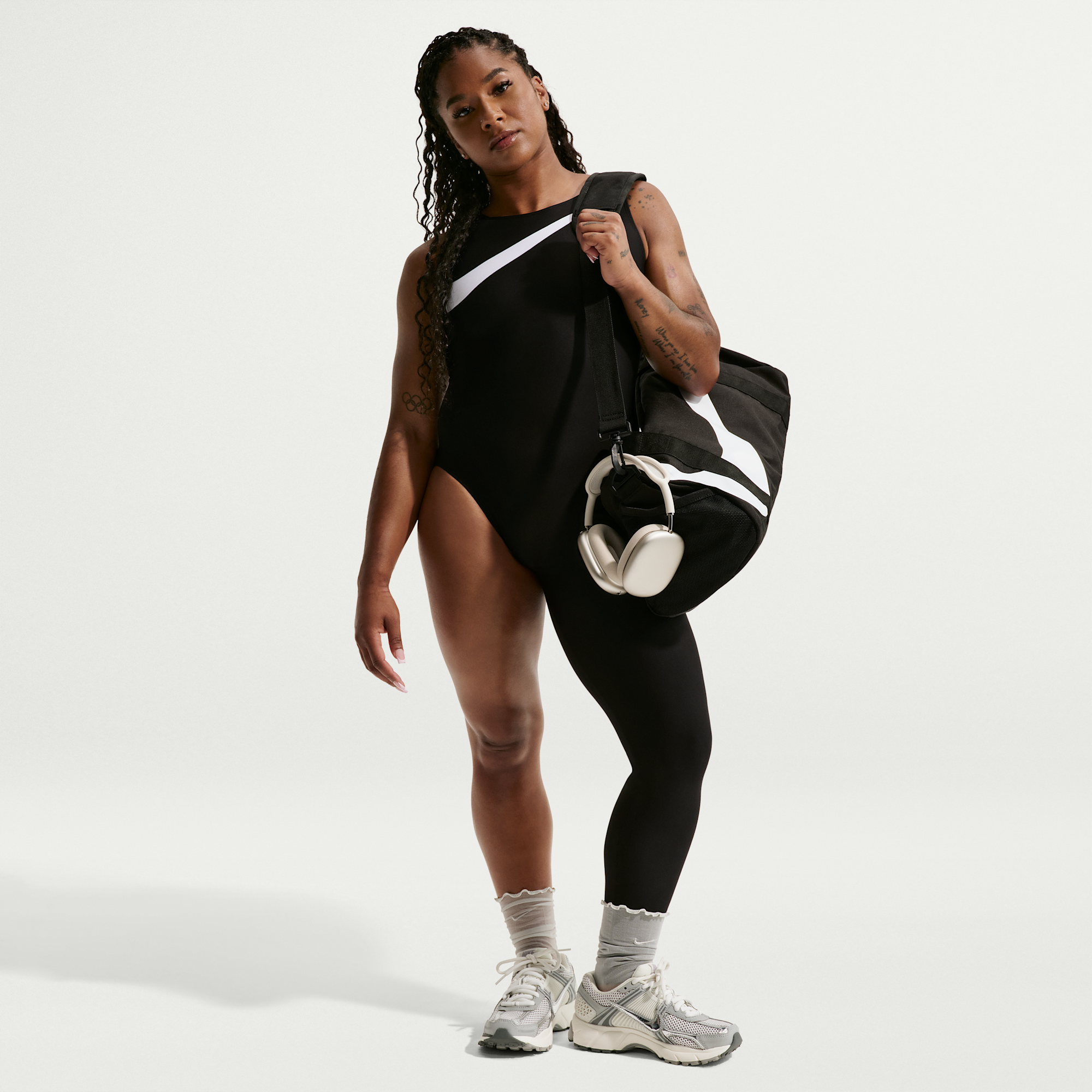 Nike Zoom Vomero 5 shoes with reflective accents Grey Fog/Off-White/Spruce Aura/Grey Fog