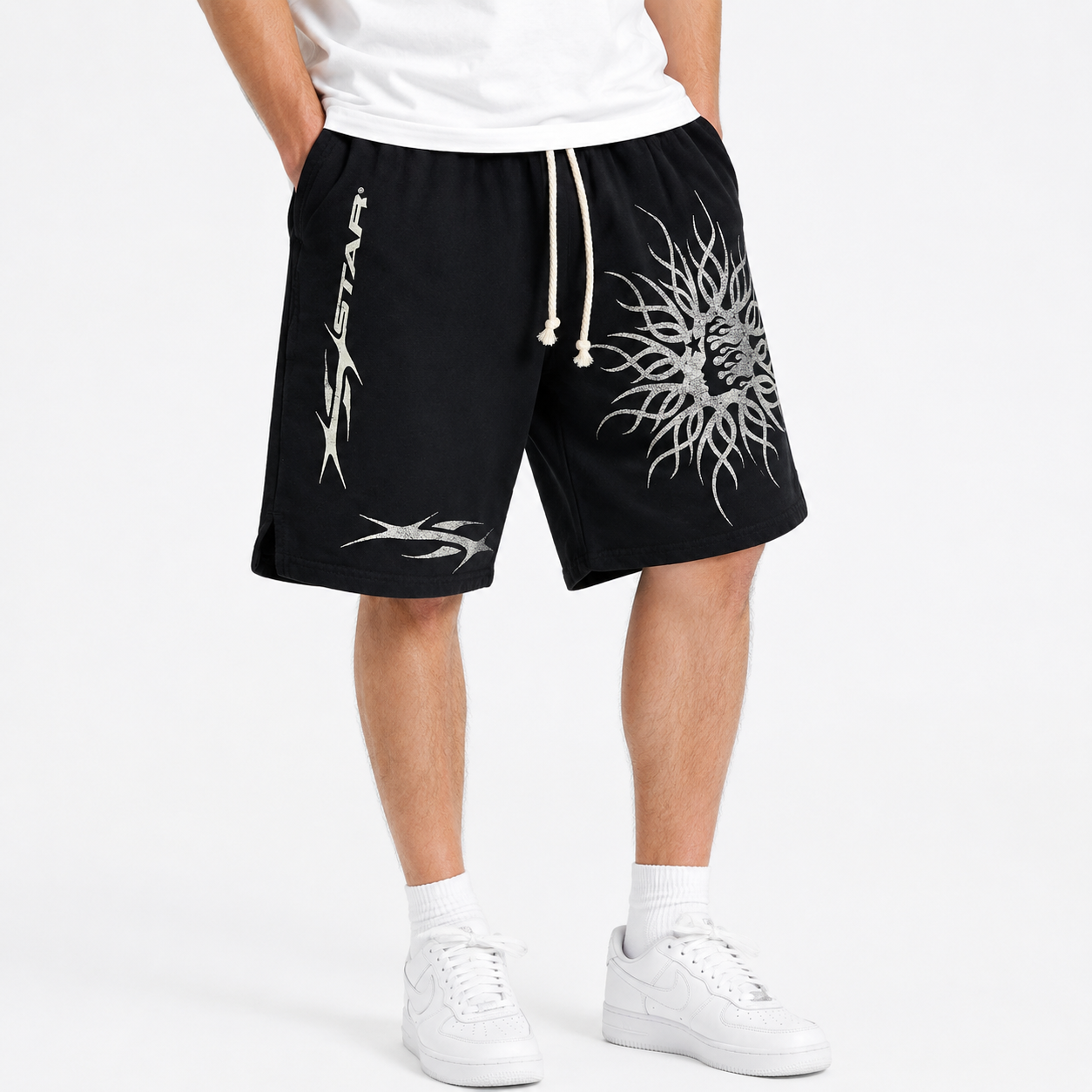 Hellstar Flame Yang Short Black