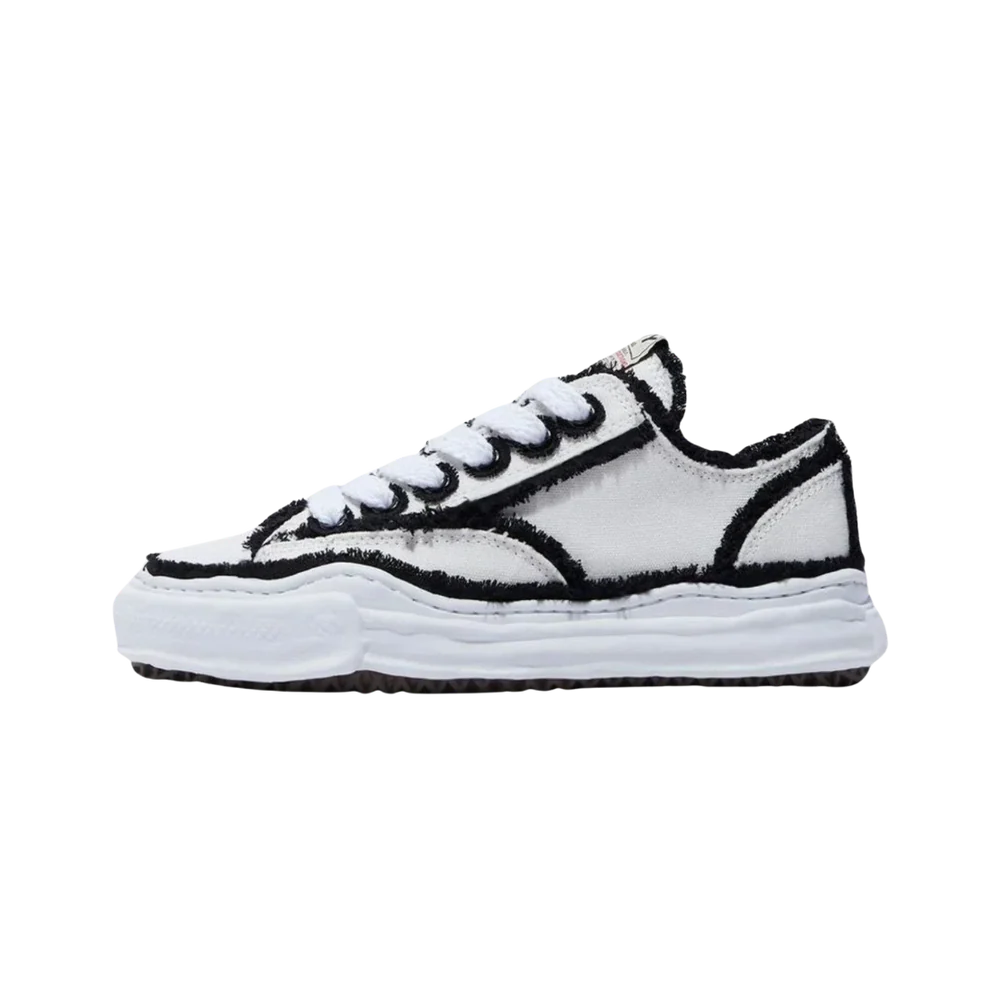 Maison Mihara Yasuhiro Peterson OG Sole Canvas Low Frayed White Black