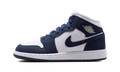 Air Jordan 1 Mid Obsidian/White/Grey Fog/Obsidian