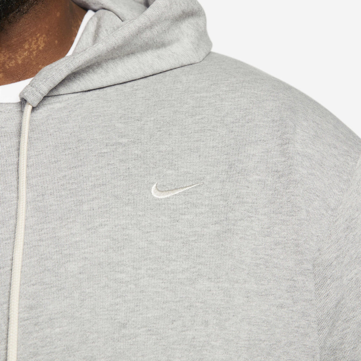Nike Standard Issue Dri-FIT Full-Zip Basketball Hoodie Dark Grey Heather/Pale Ivory