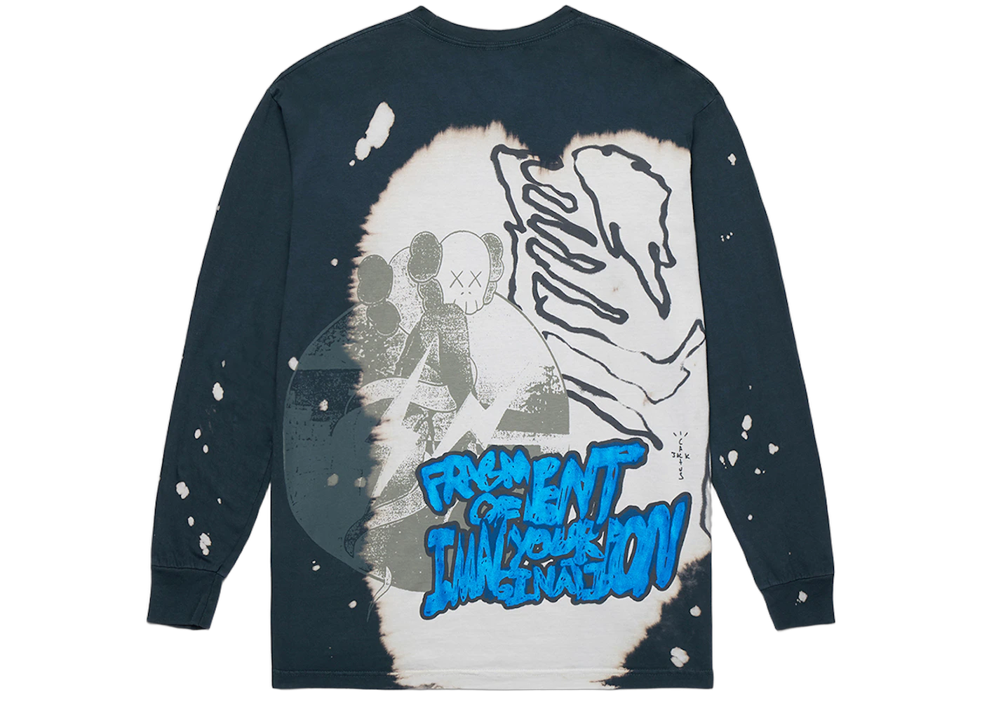 Travis Scott Cactus Jack + Kaws For Fragment L/S Tee Multi Grey