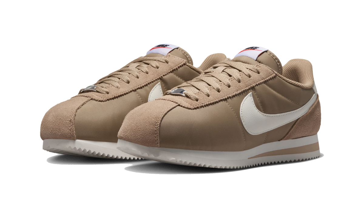 Nike Cortez Textile British Khaki/Black/Safety Orange/Sail