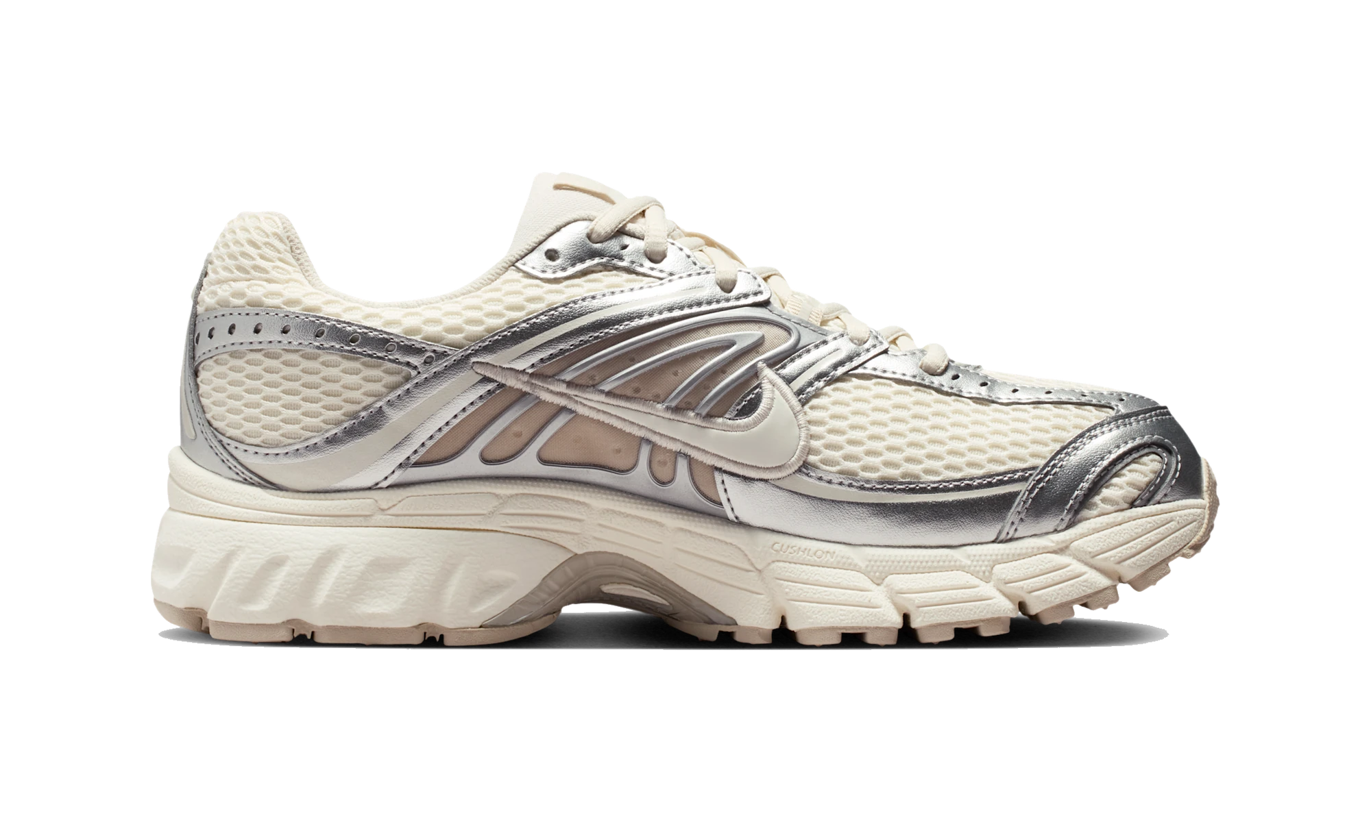 Nike Air Max Moto 2K shoes with reflective accents Pale Ivory/Metallic Silver/Light Orewood Brown/Sail