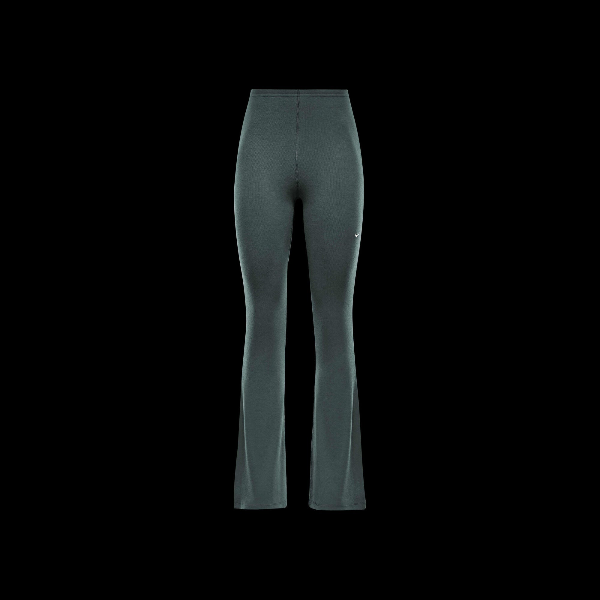 Nike Sportswear Chill Knit Tight Mini-Rib Flared Leggings Vintage Green/Sail