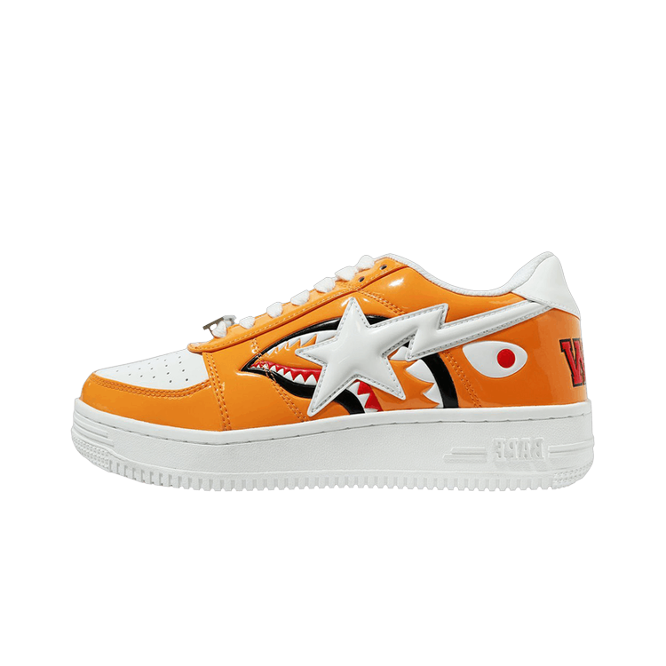 A Bathing Ape Bape Sta Low Color Block Shark Orange, Orange/White (1G80191009)