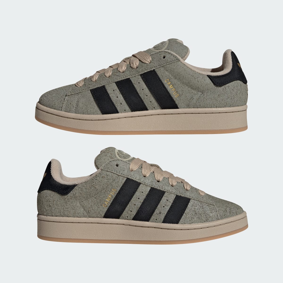 Adidas Campus 00s Silver Pebble Black Stone Khaki