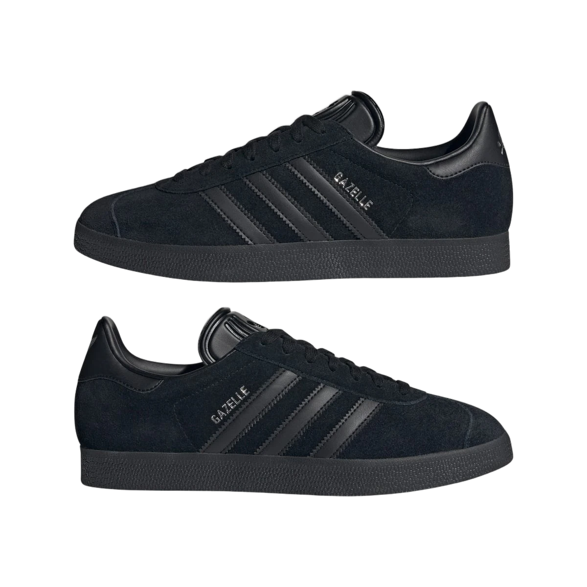 Adidas Gazelle All Black Silver Metallic