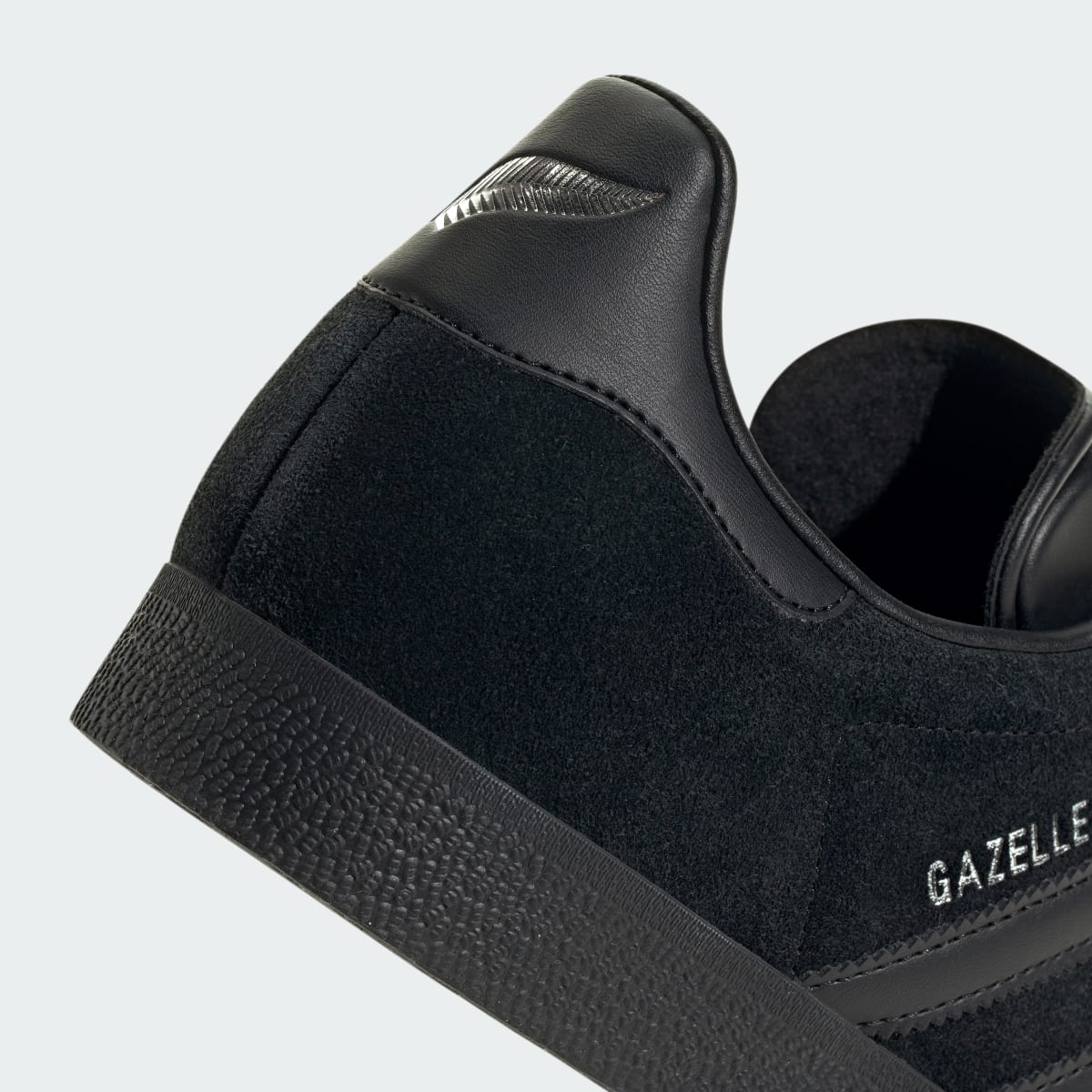 Adidas Gazelle All Black Silver Metallic
