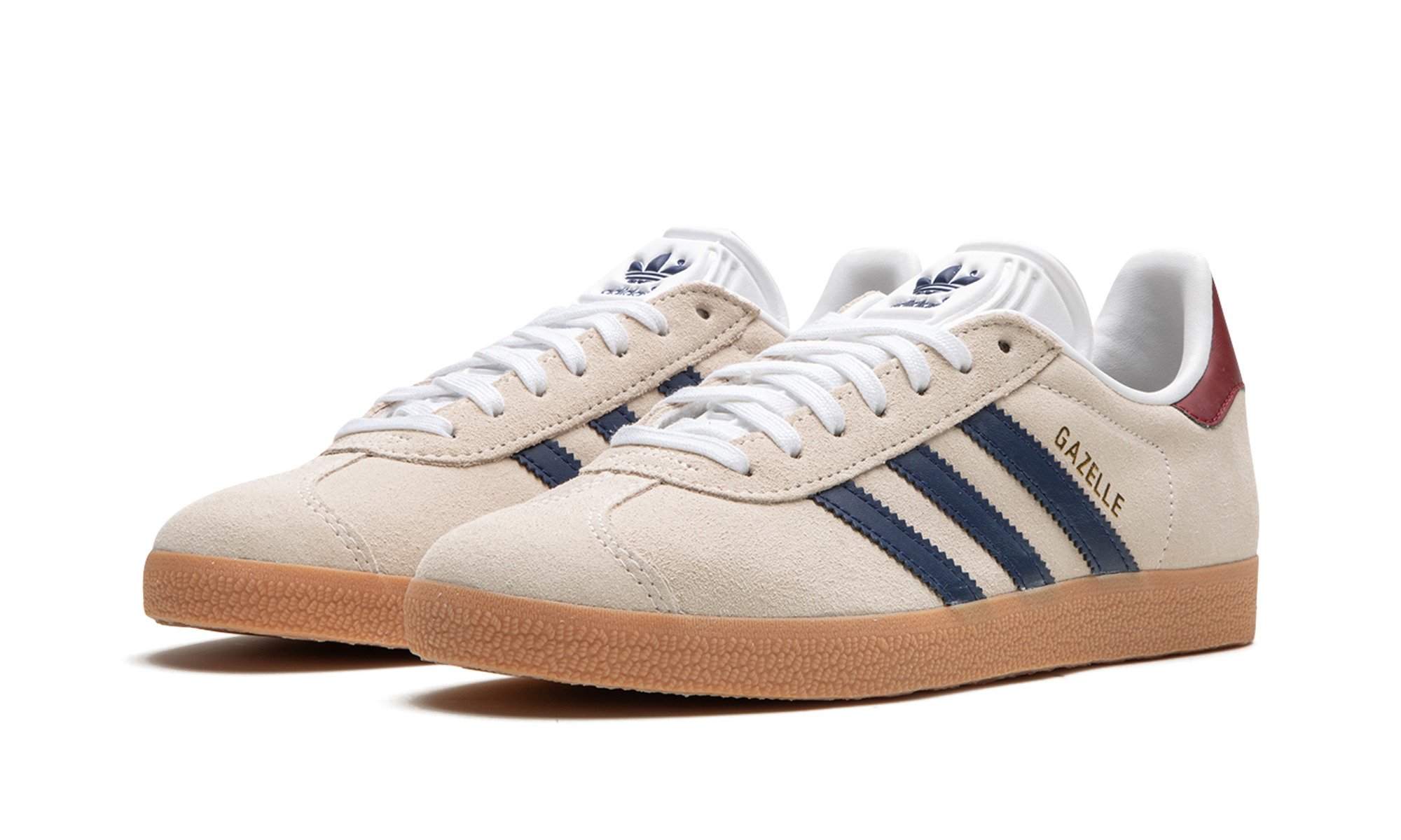 Adidas Gazelle Beige Dark Blue Collegiate Burgundy