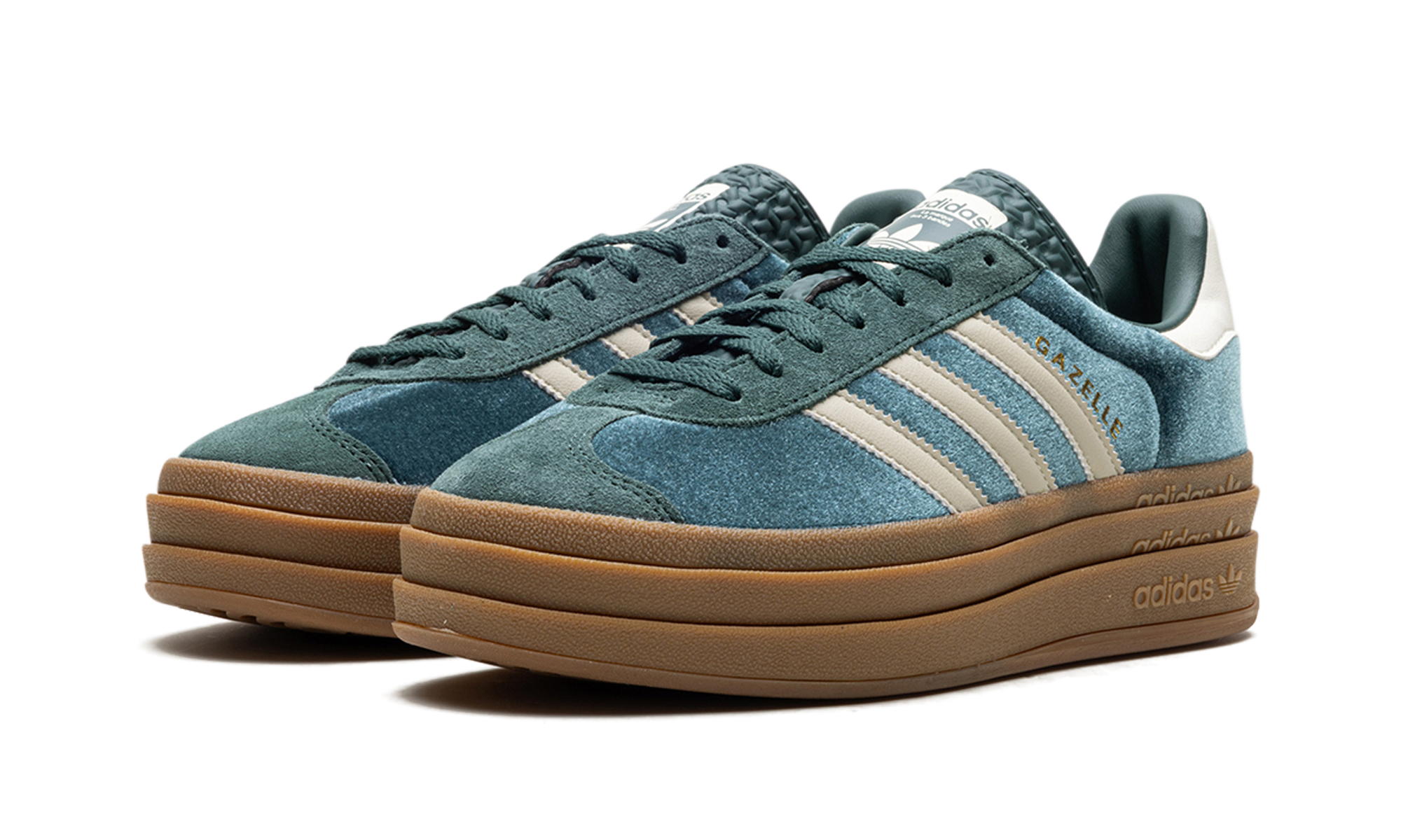 Adidas Gazelle Bold Mineral Green Velvet