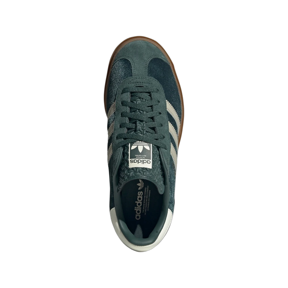 Adidas Gazelle Bold Mineral Green Velvet, Mineral Green/Putty Grey/Mineral Green (IG4391)