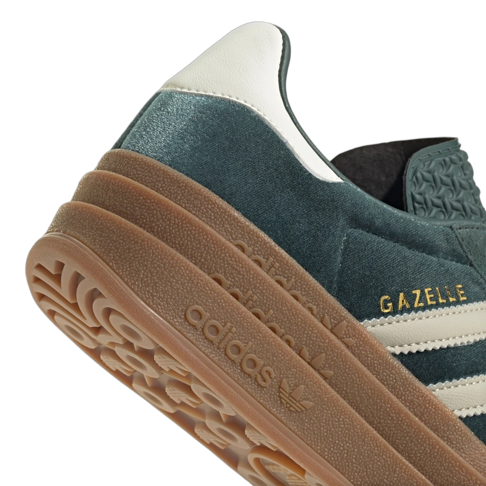Adidas Gazelle Bold Mineral Green Velvet, Mineral Green/Putty Grey/Mineral Green (IG4391)