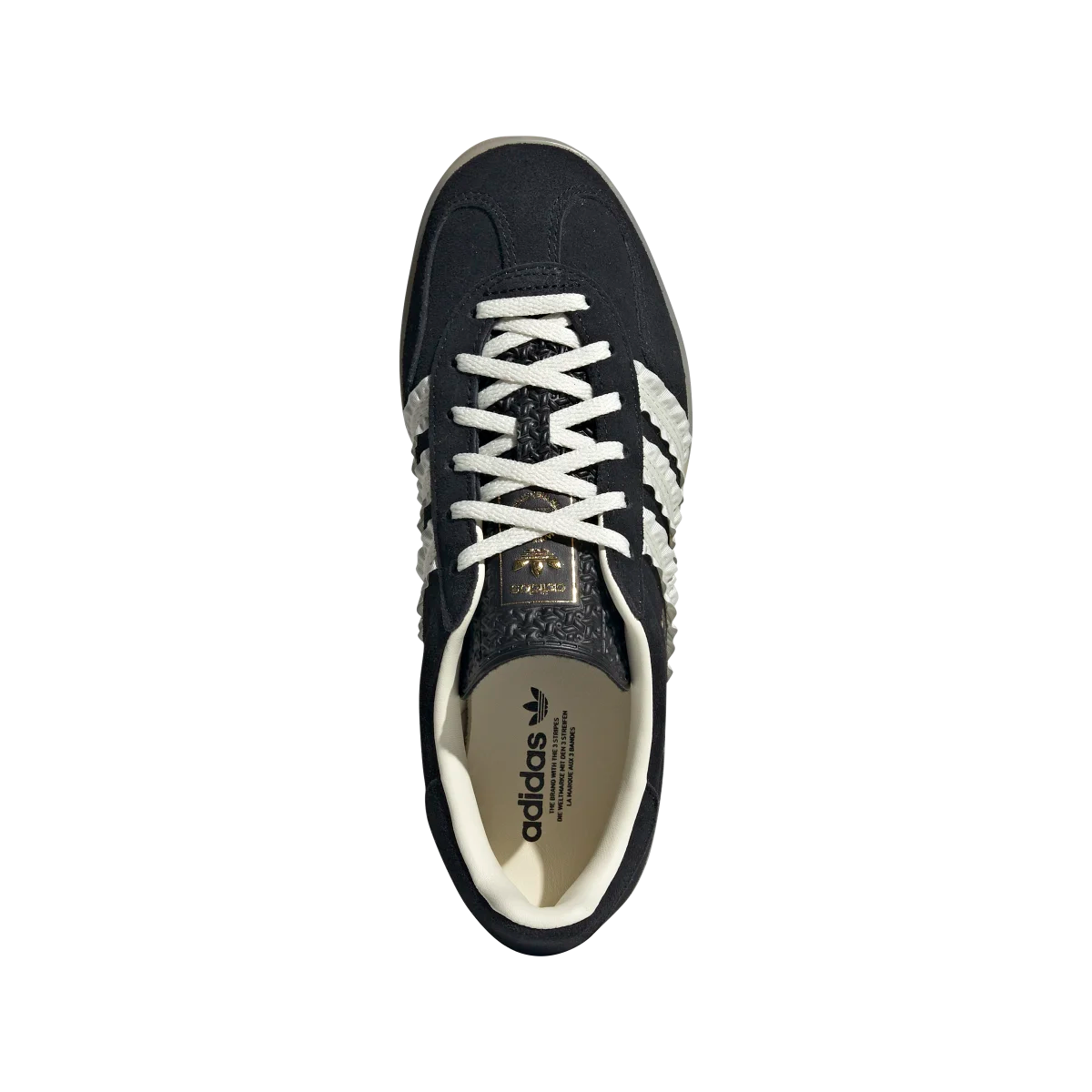 Adidas Gazelle Indoor Core Black Cream White Gum, Core Black/Cream White/Gum (JS1412)