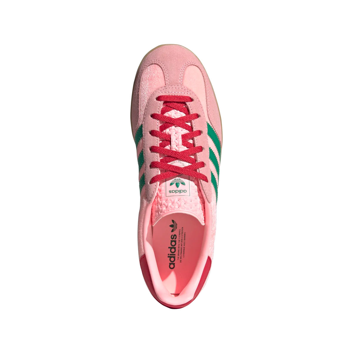 Adidas Gazelle Indoor Pink Velvet, Pink/Green/Scarlet (JI2713)
