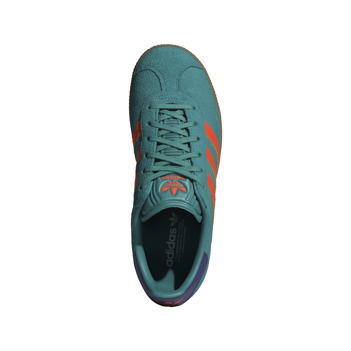 Adidas Gazelle Pure Teal Impact Orange Collegiate Purple