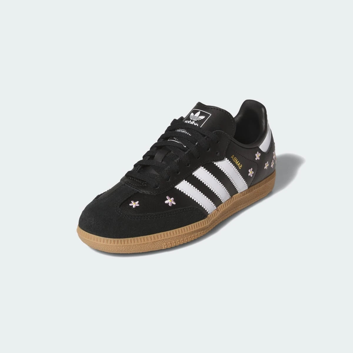 Adidas Samba OG Black White Gum Floral Embroidery