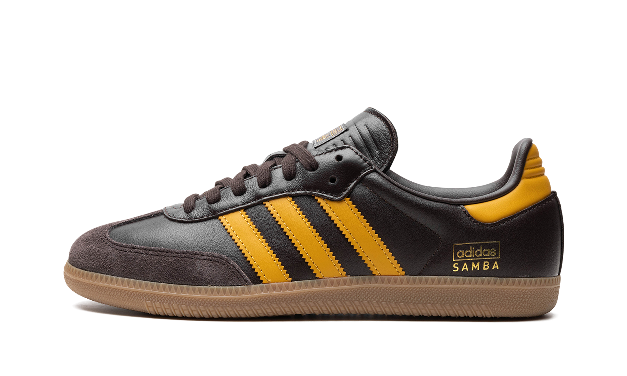 Adidas Samba OG Dark Brown Preloved Yellow
