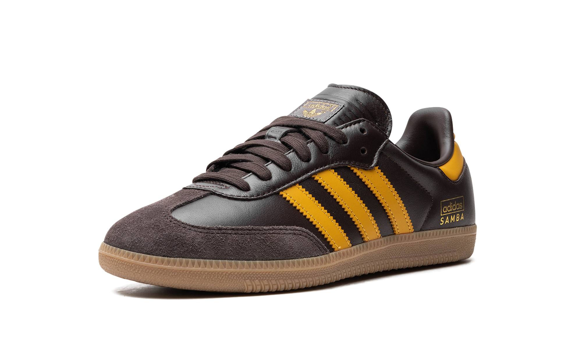 Adidas Samba OG Dark Brown Preloved Yellow