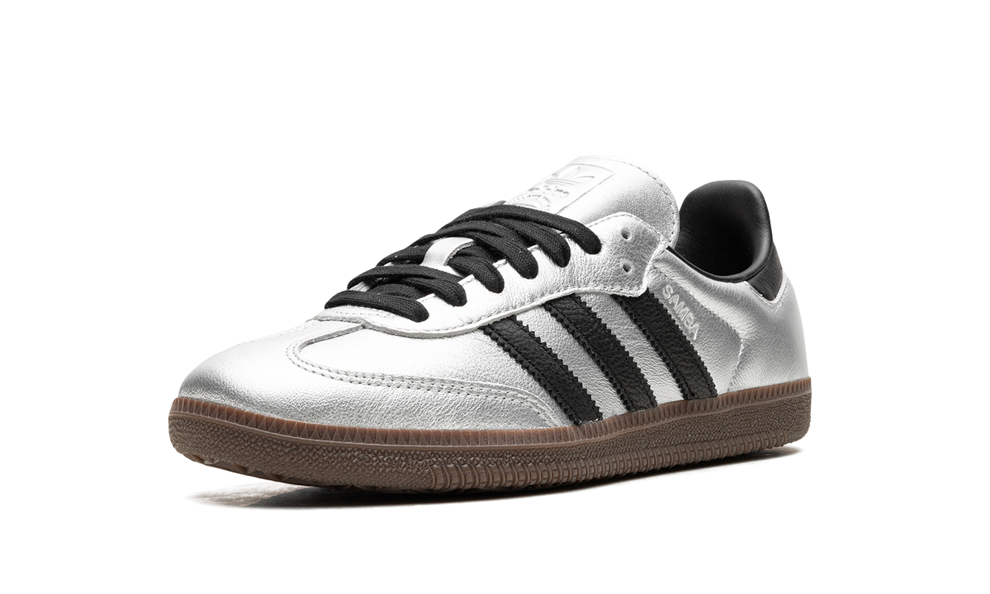 Adidas Samba OG Silver Metallic Black Gum