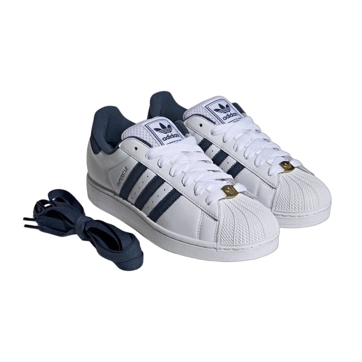Adidas Superstar 2 Cloud White Crew Navy Gold Metallic