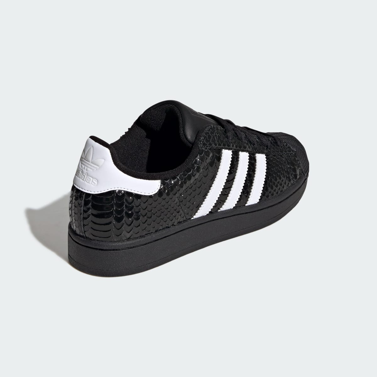 Adidas Superstar II Patent Snakeskin Black White