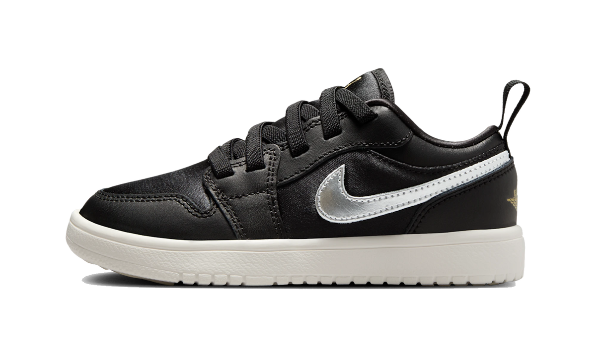 Air Jordan 1 Low Alt SE Black Silver Sail Gold (PS)