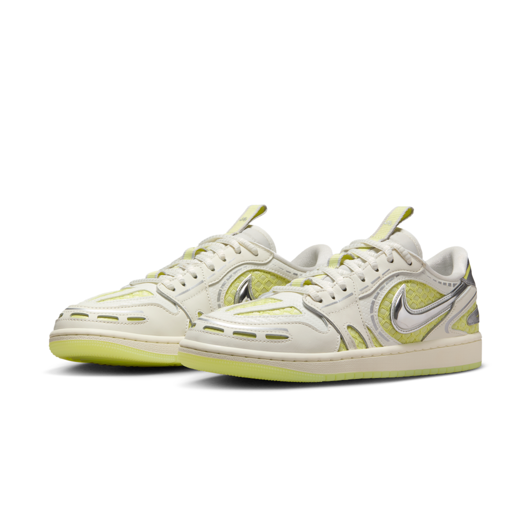 Air Jordan 1 Low Method of Make V3 Sail Luminous Green, Sail/Metallic Silver/Luminous Green (HQ2186-130)