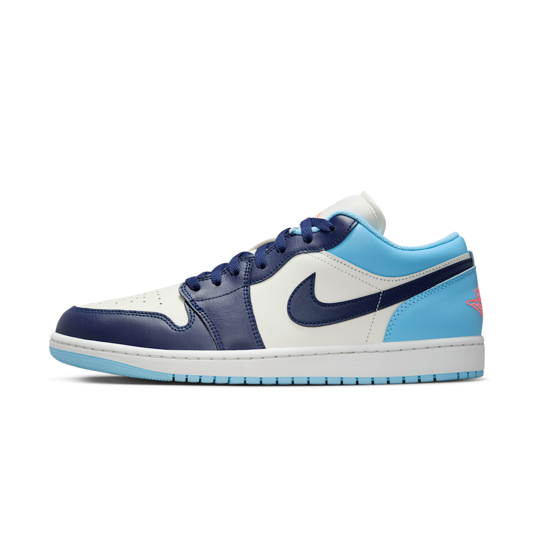 Air Jordan 1 Low Sail Blue Chill, Sail/Blue Chill/Hot Lava/Blue Void (553558-149)