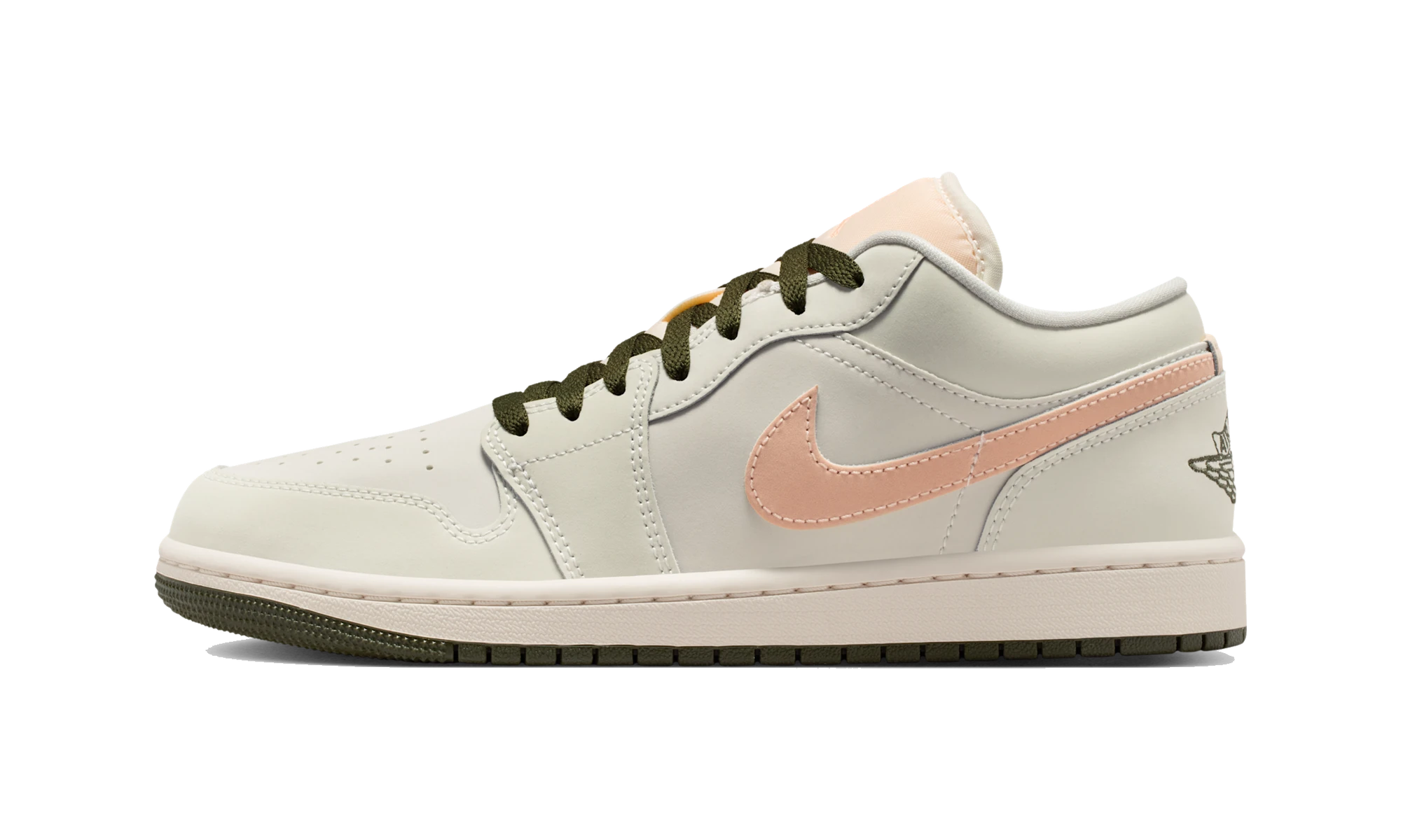 Air Jordan 1 Low Sail Crimson Tint Khaki