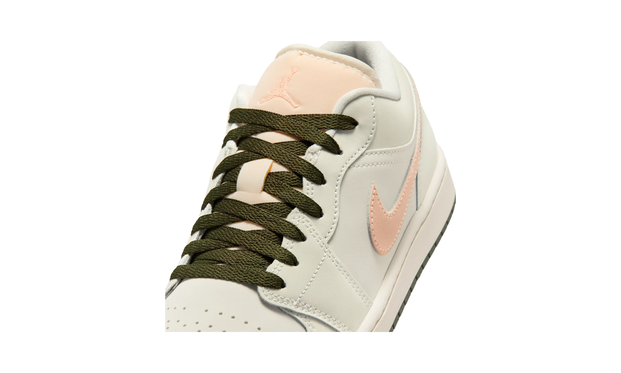 Air Jordan 1 Low Sail Crimson Tint Khaki