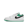 Air Jordan 1 Low White Lucky Green Tumbled Leather