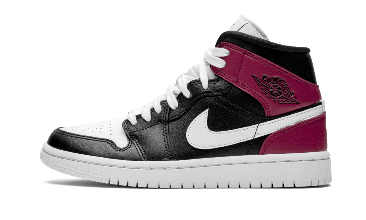 Air Jordan 1 Mid Black Noble Red