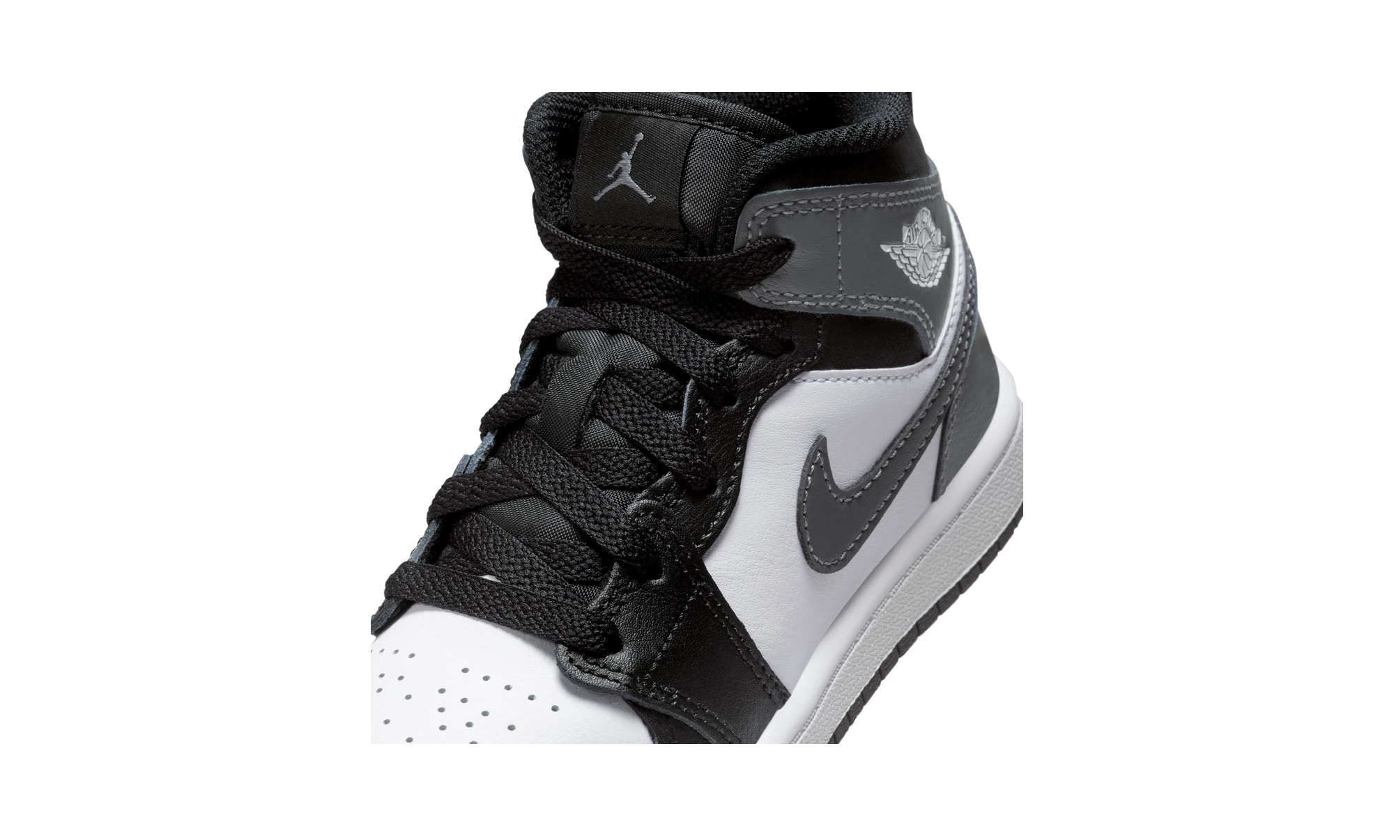 Air Jordan 1 Mid Black White Iron Grey (PS)