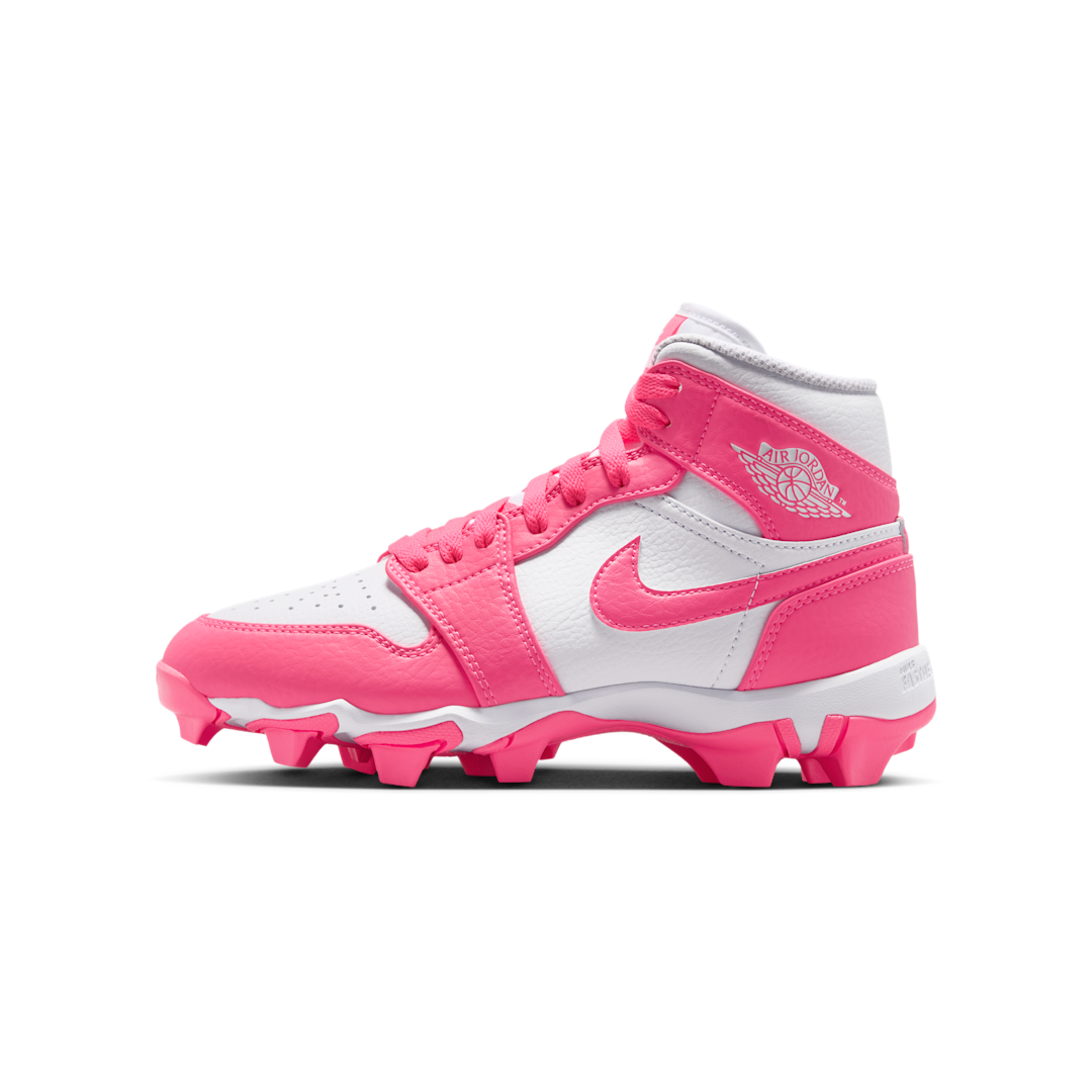 Air Jordan 1 Mid Cleat White Digital Pink