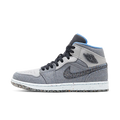 Air Jordan 1 Mid Crater Grey University Blue