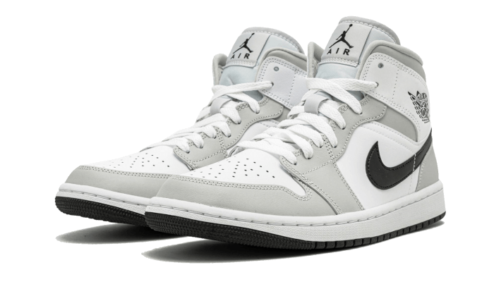 Air Jordan 1 Mid Light Smoke Grey White, White/Light Smoke Grey (BQ6472-015)