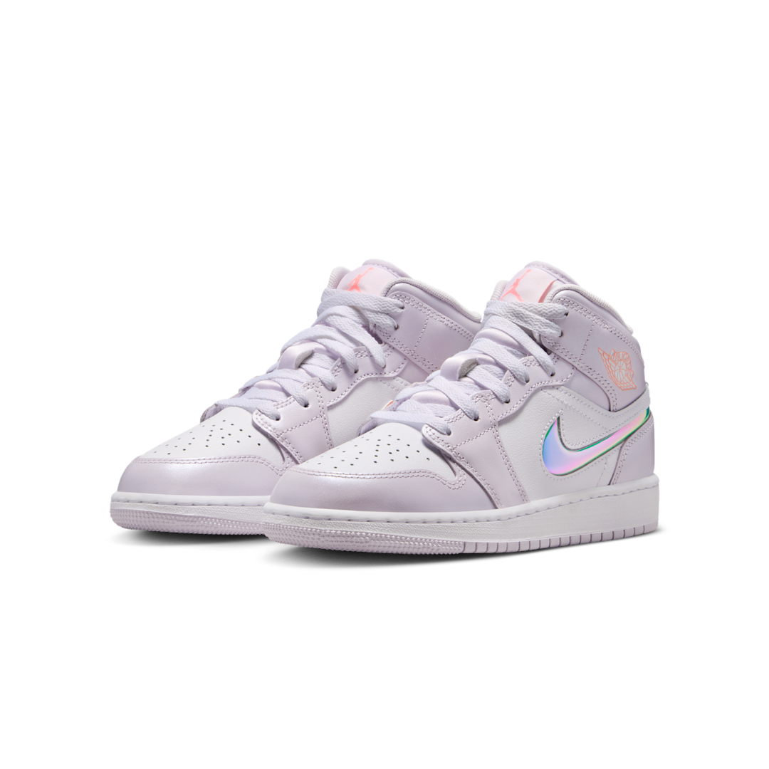 Air Jordan 1 Mid SE Barely Grape Iridescent Swoosh