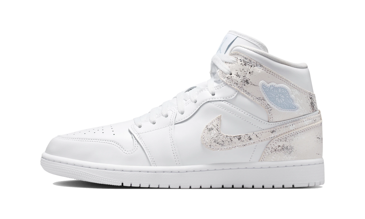 Air Jordan 1 Mid SE Distressed White Field Silver